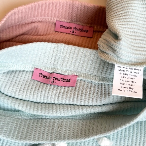 NWOT Girls Arabella and Rose matching shirt and diaper cover set +  size 3. - Picture 3 of 3